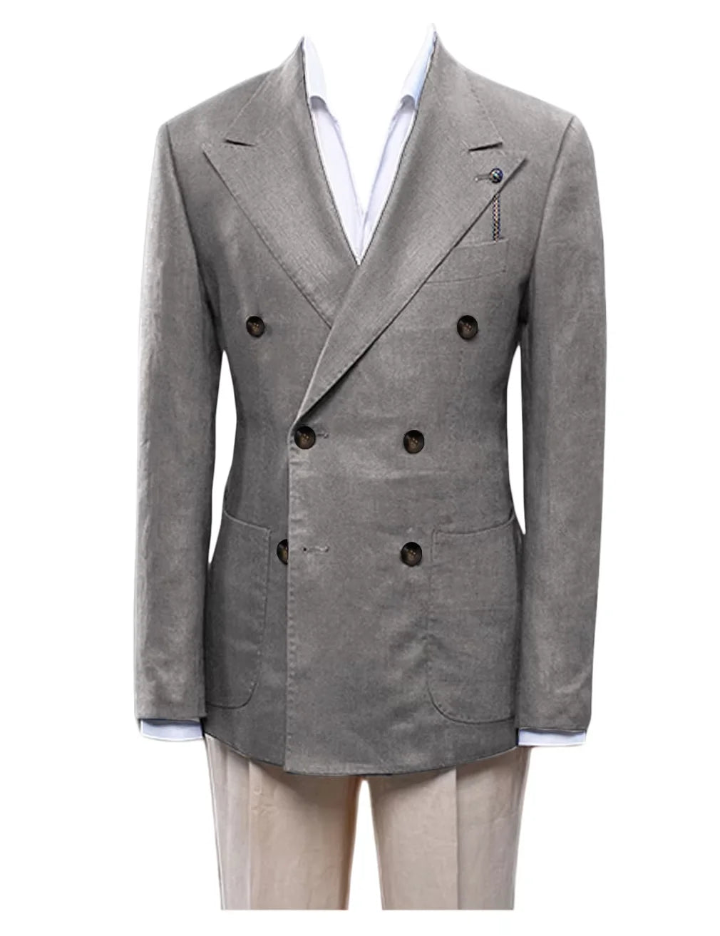 Blazer croisé lin et coton homme – CLEVI Paris