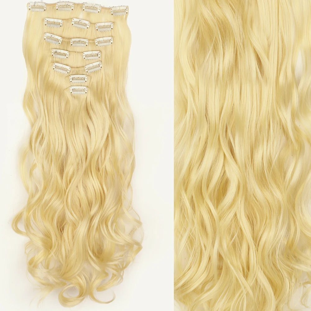 Extensions Cheveux Clips 7 Pcs Synthétique 50 Couleurs – CLEVI Paris