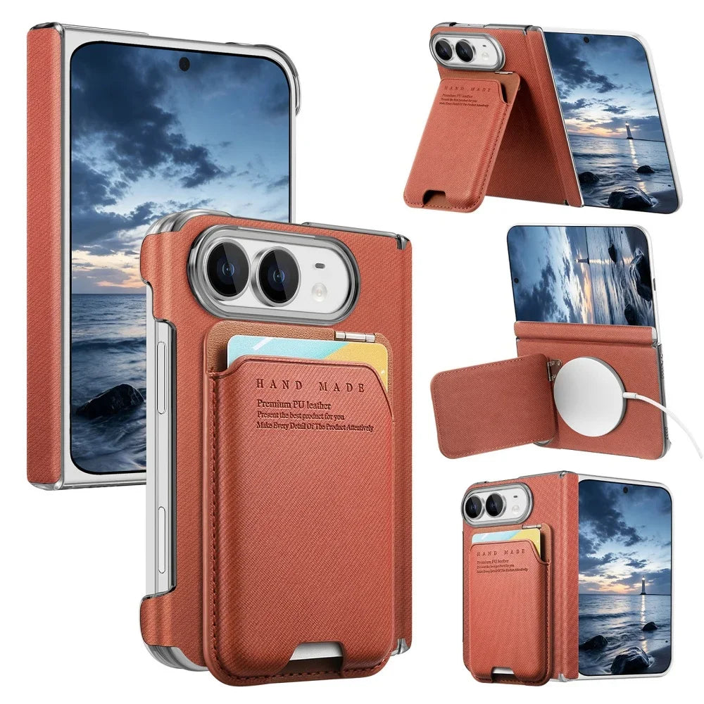 Porte-cartes iPhone Duo magnétique avec support – CLEVI Paris