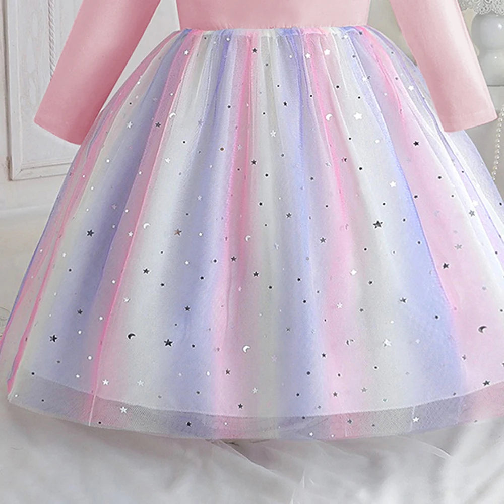 Robe fille évasée en coton et élasthanne – CLEVI Paris
