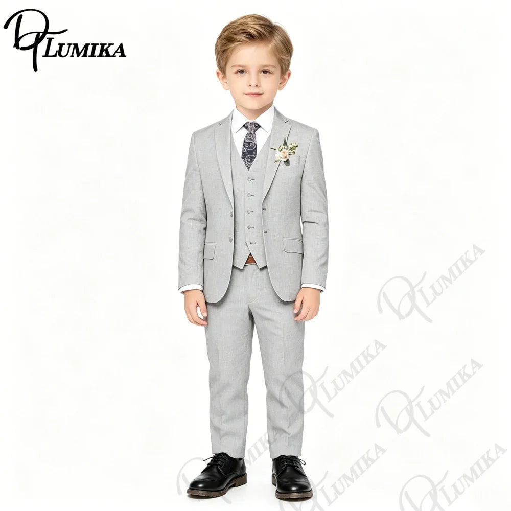 Costume garçon veste, gilet et pantalon HH – CLEVI Paris