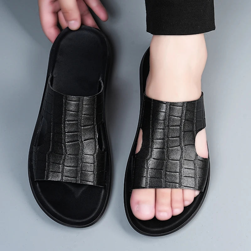 Sandales unisexes à enfiler motif crocodile – CLEVI Paris