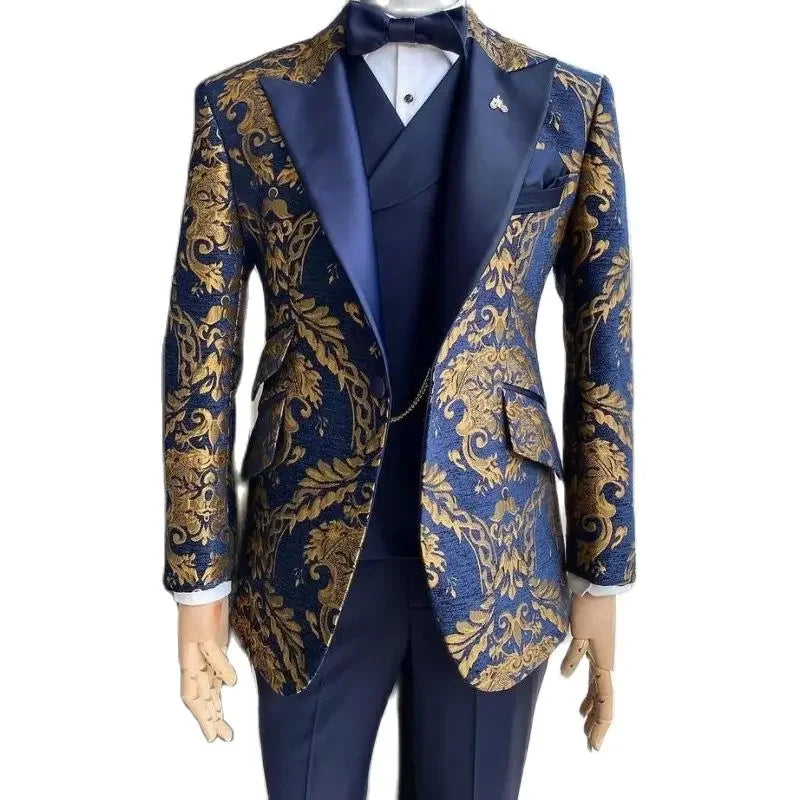 Smoking Homme Jacquard Floral – CLEVI Paris