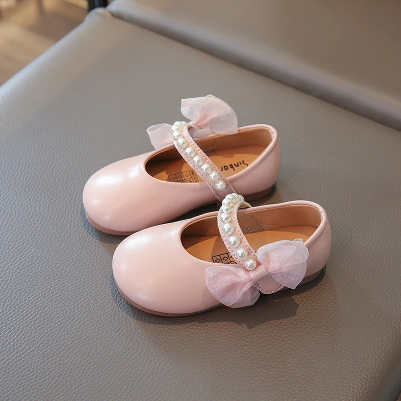 Chaussures fille à perles et nœud – CLEVI Paris