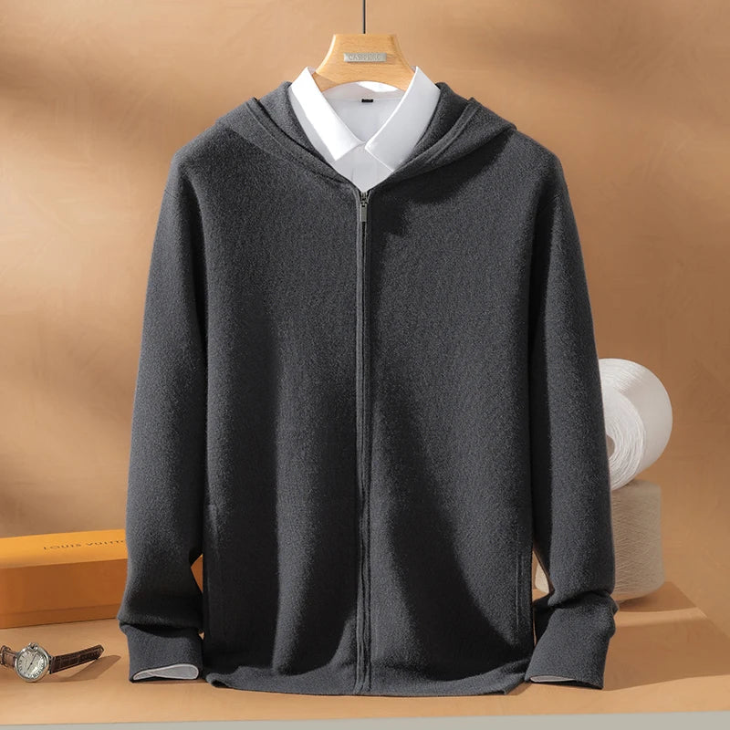 Ensemble homme en maille à capuche zippé – CLEVI Paris