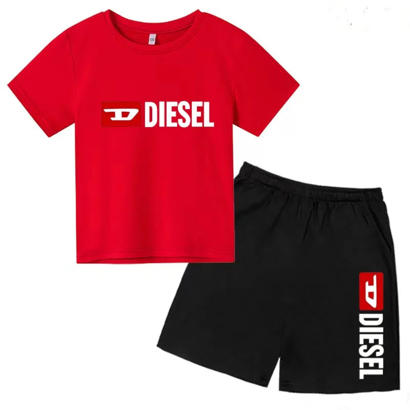 Ensemble enfant T-shirt à lettres et short – CLEVI Paris