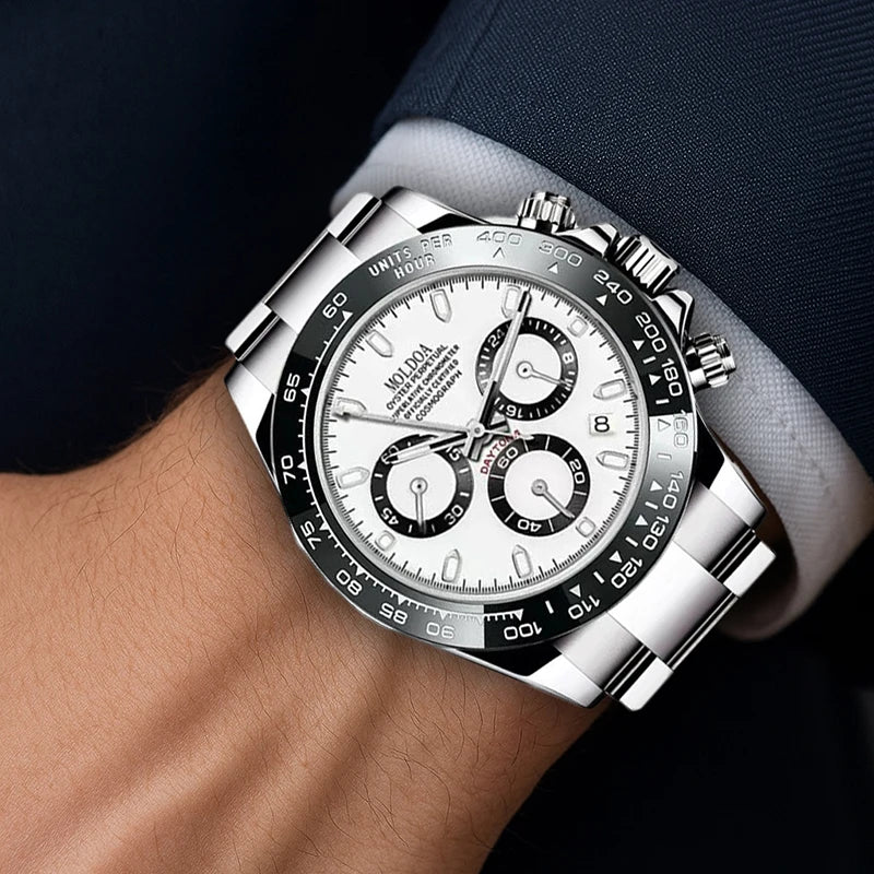 Montre Quartz Homme Cadran Points & Lignes Bracelet Alliage 10 Coloris – CLEVI Paris