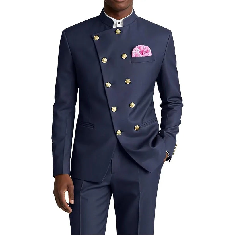 Costume Homme 2 Pièces Col Mandarin – CLEVI Paris