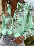 Chemise Femme Florale 3D à Col Imprimé – CLEVI Paris