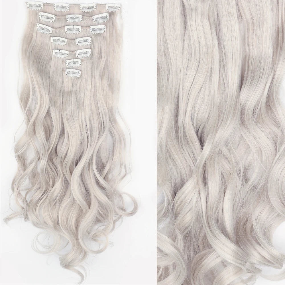 Extensions Cheveux Clips 7 Pcs Synthétique 50 Couleurs – CLEVI Paris