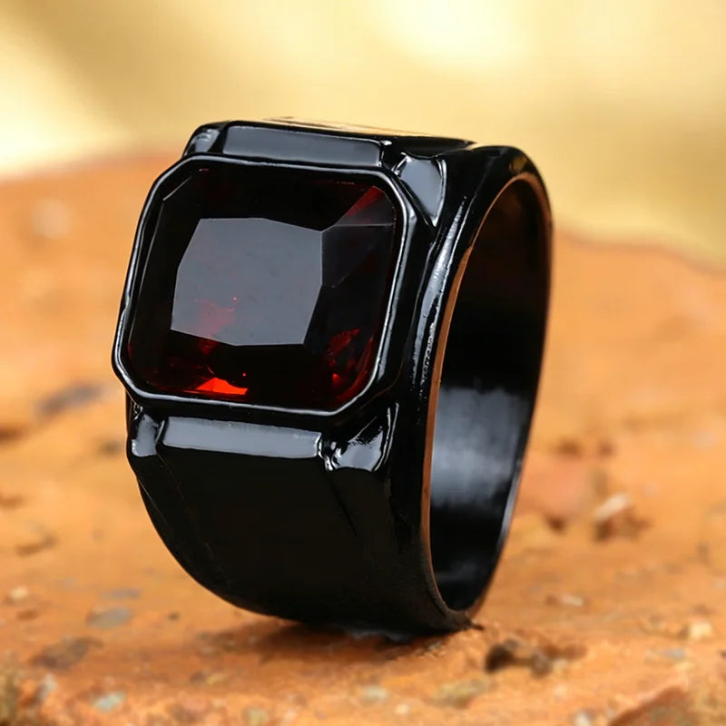 Bague Unisexe Signet à Pierre Colorée – CLEVI Paris
