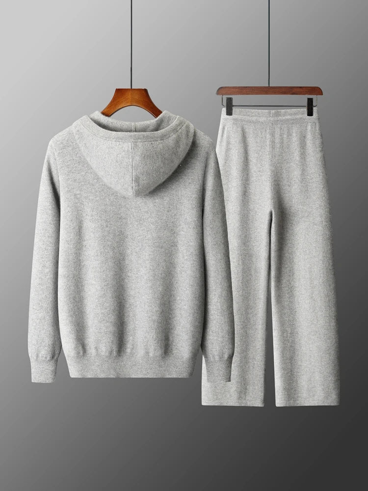 Ensemble homme laine mérinos, cardigan zippé – CLEVI Paris