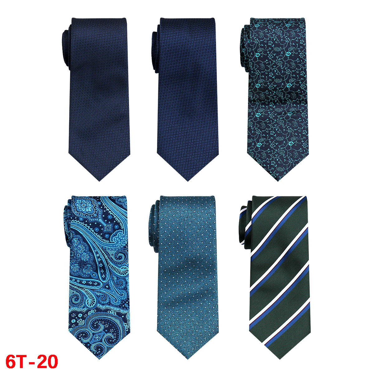 Lot de 6 cravates homme jacquard – CLEVI Paris