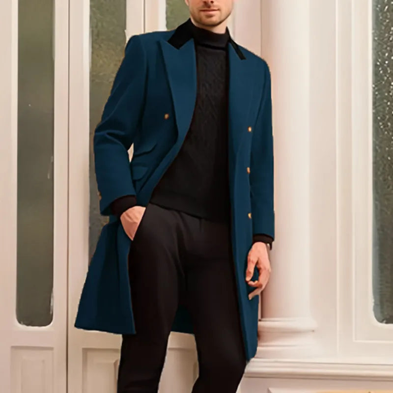 Manteau homme long croisé – CLEVI Paris