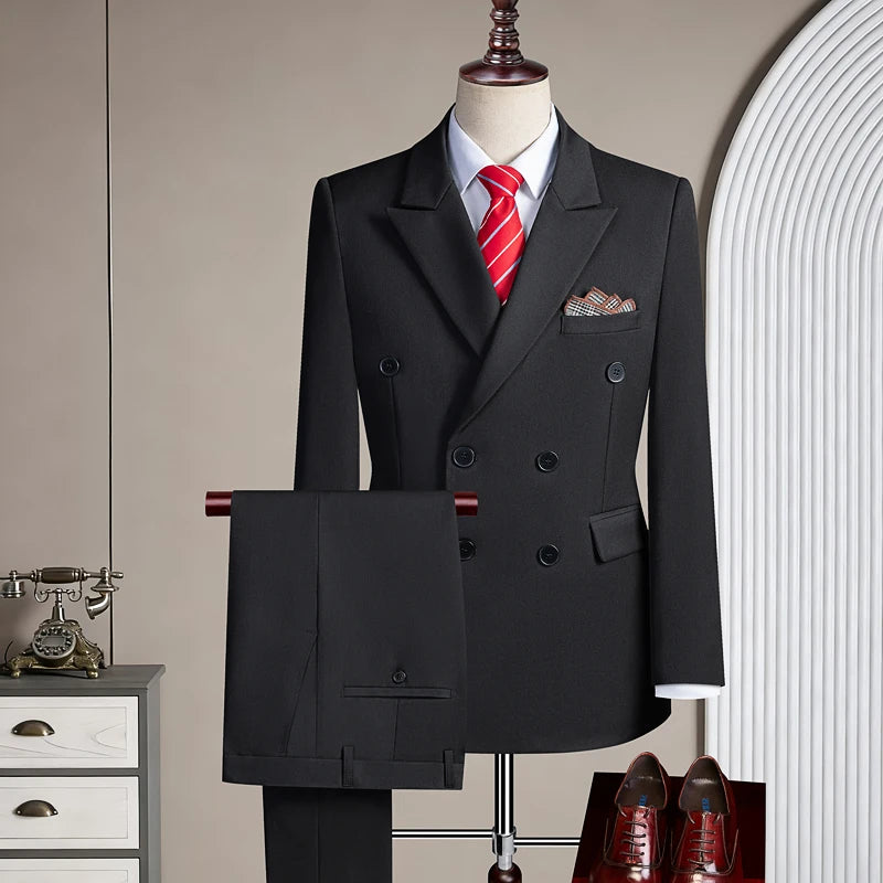 Smoking homme croisé bleu marine – CLEVI Paris