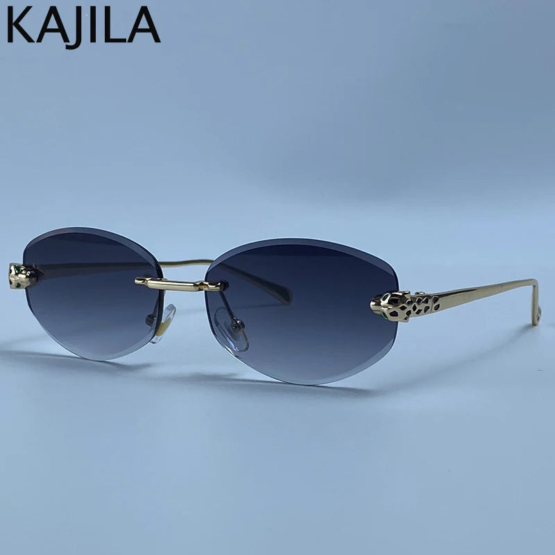 Lunettes femme sans monture détail léopard – CLEVI Paris