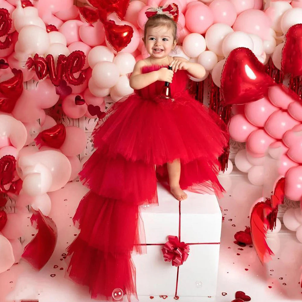 Robe fille en tulle T5353 – CLEVI Paris