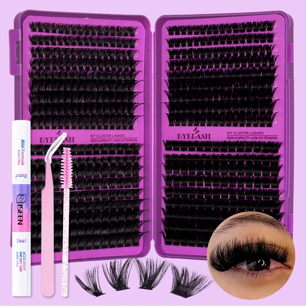 Kit de cils en grappes DIY ISEEN – CLEVI Paris