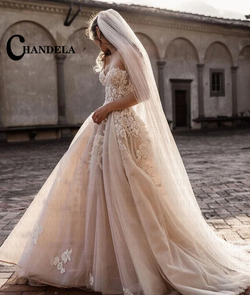 Robe de mariée bustier en tulle – CLEVI Paris