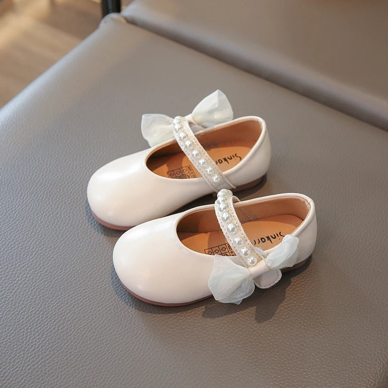 Chaussures fille à perles et nœud – CLEVI Paris