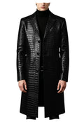 Manteau homme effet crocodile coupe ajustée – CLEVI Paris
