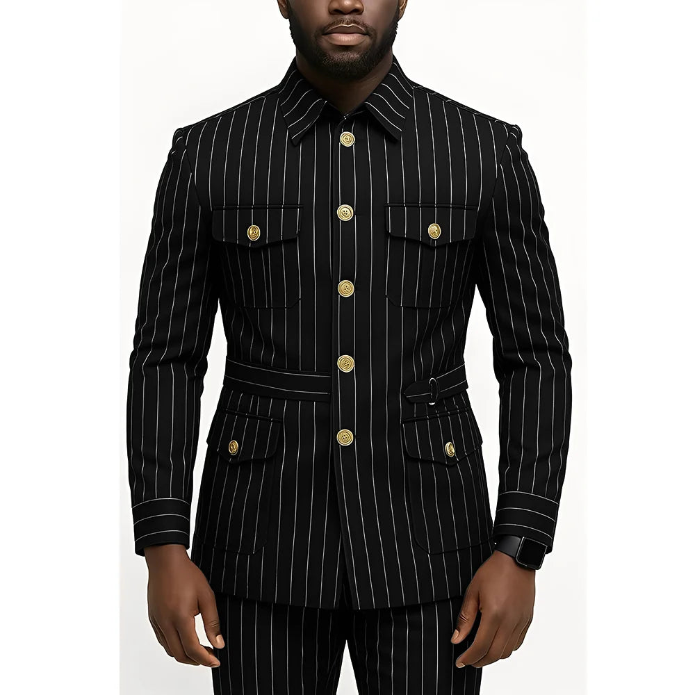 Costume Homme Rayé 2 Pièces – CLEVI Paris