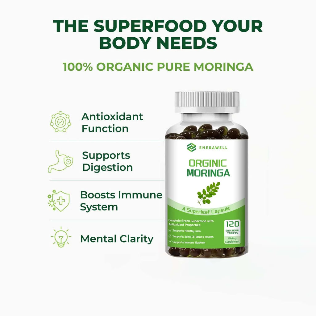 Moringa en gélules molles, 120 unités – CLEVI Paris