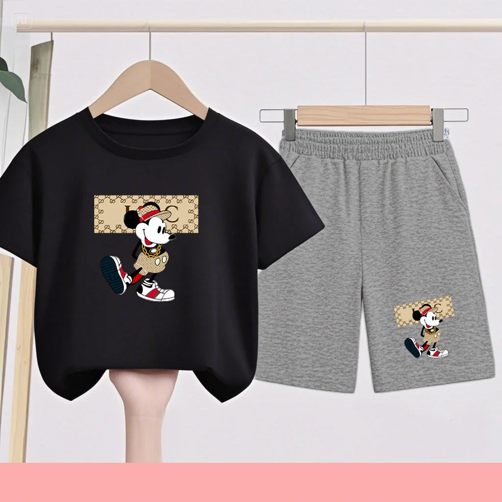 Ensemble enfant décontracté haut et short – CLEVI Paris