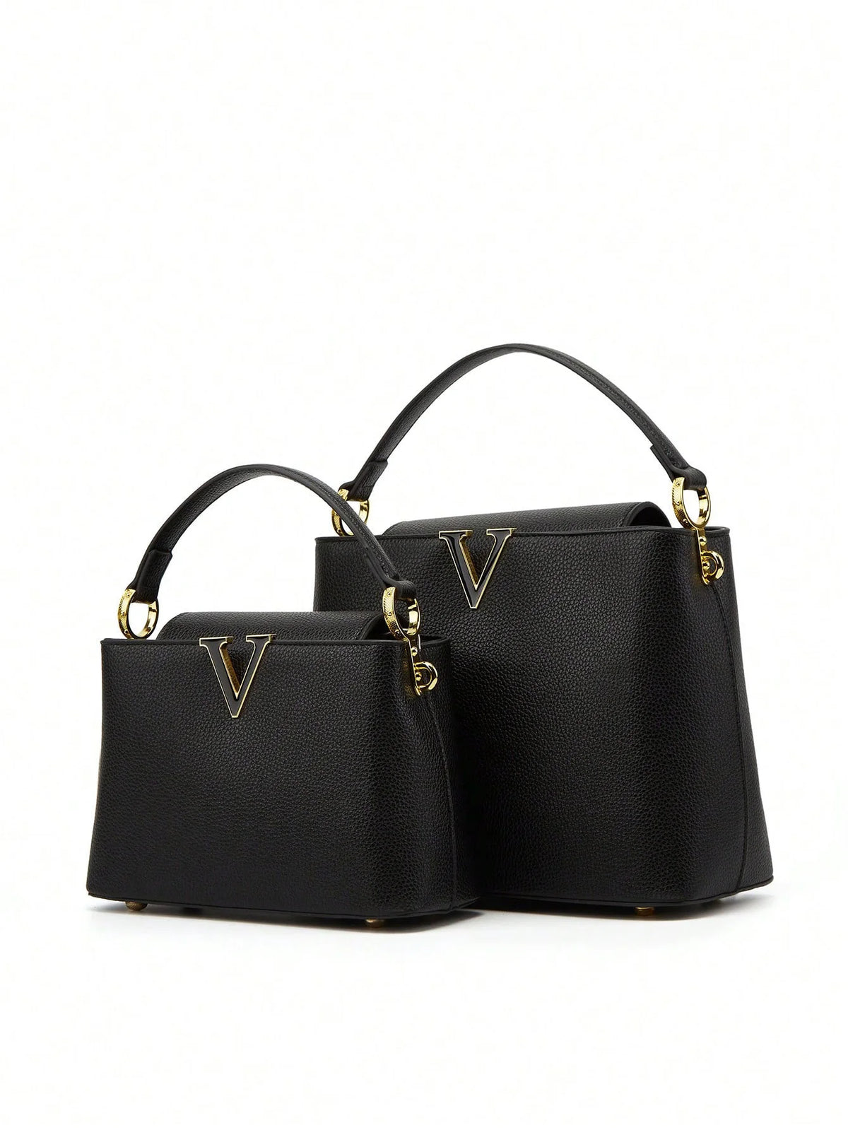 Mini Sac Seau PU Décor V Femme Croisé & Main Tendance – CLEVI Paris