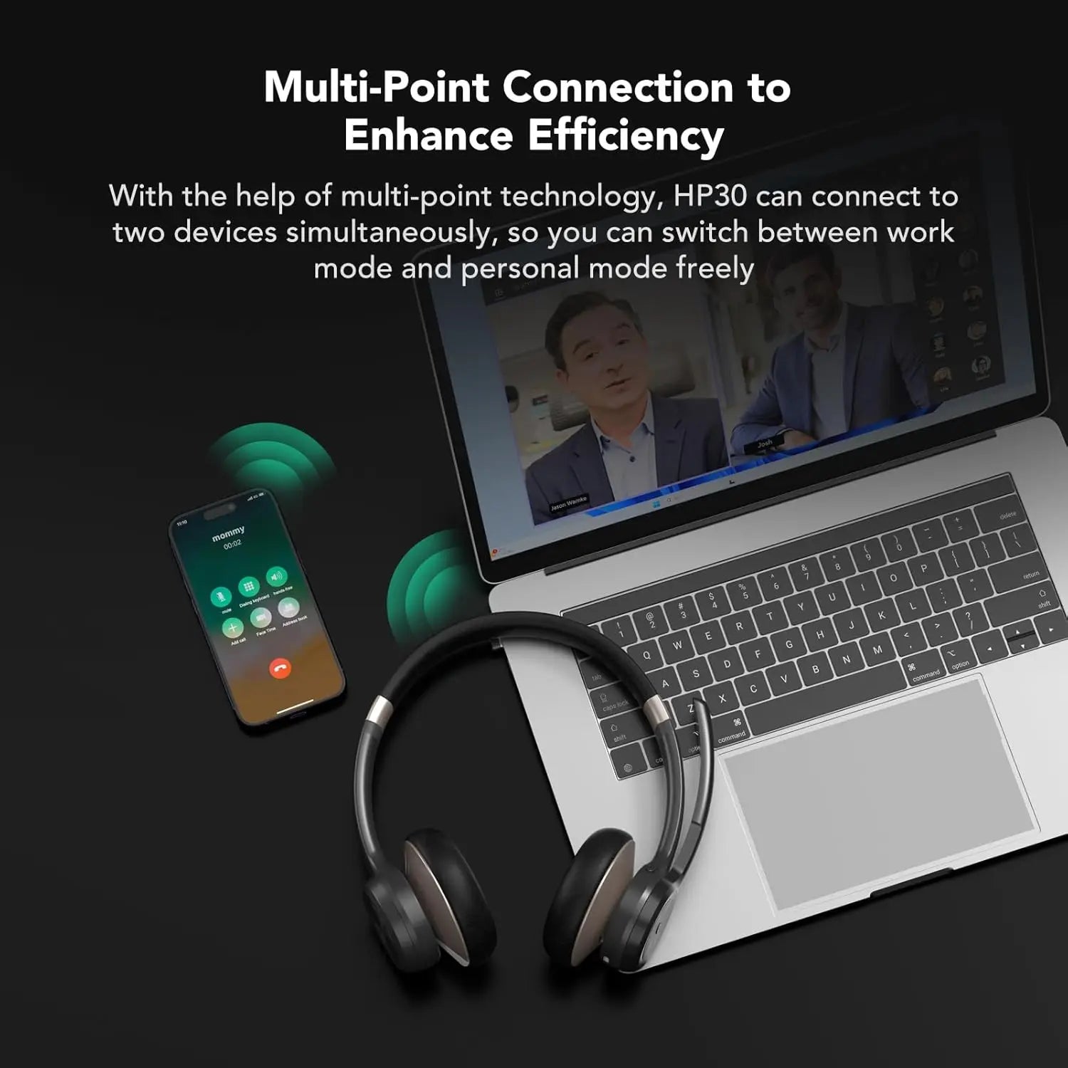 Casque Bureau Nuroum HP30 Bluetooth ANC Micro HD – CLEVI Paris