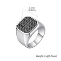 Bague Homme Zircon Gris Acier Inoxydable – CLEVI Paris