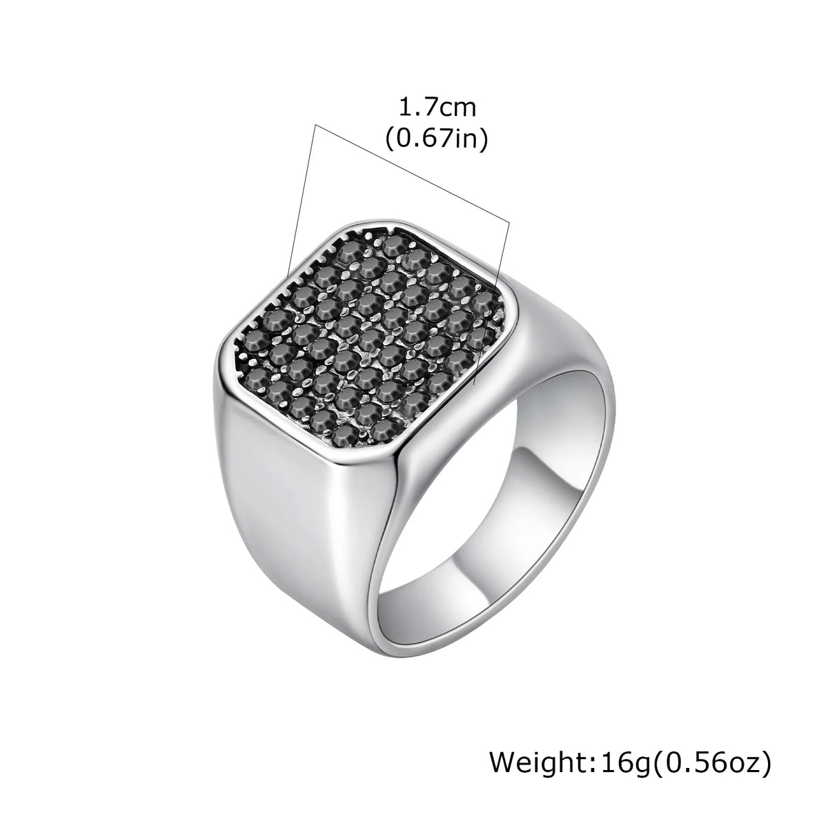 Bague Homme Zircon Gris Acier Inoxydable – CLEVI Paris