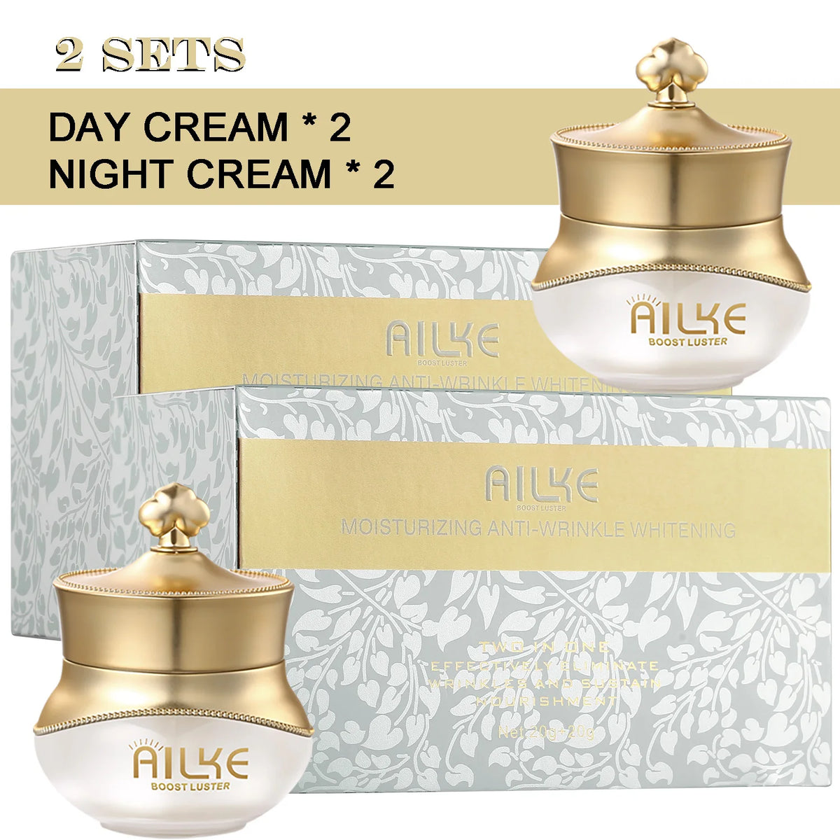 Gamme Soins Visage AILKE White Rose – Blanchissant, Anti-Taches & Anti-Rides – CLEVI Paris
