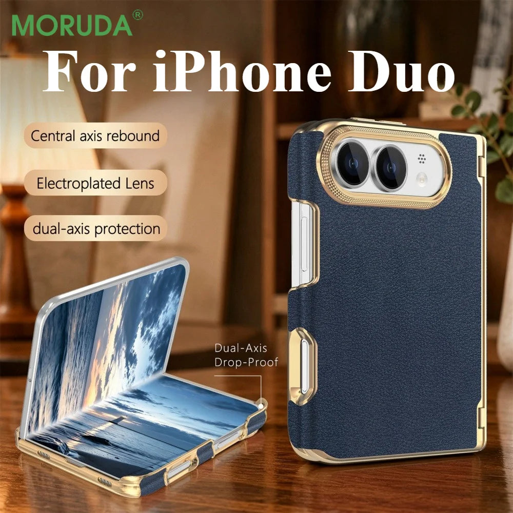 Coque iPhone Duo simili cuir et charnière – CLEVI Paris