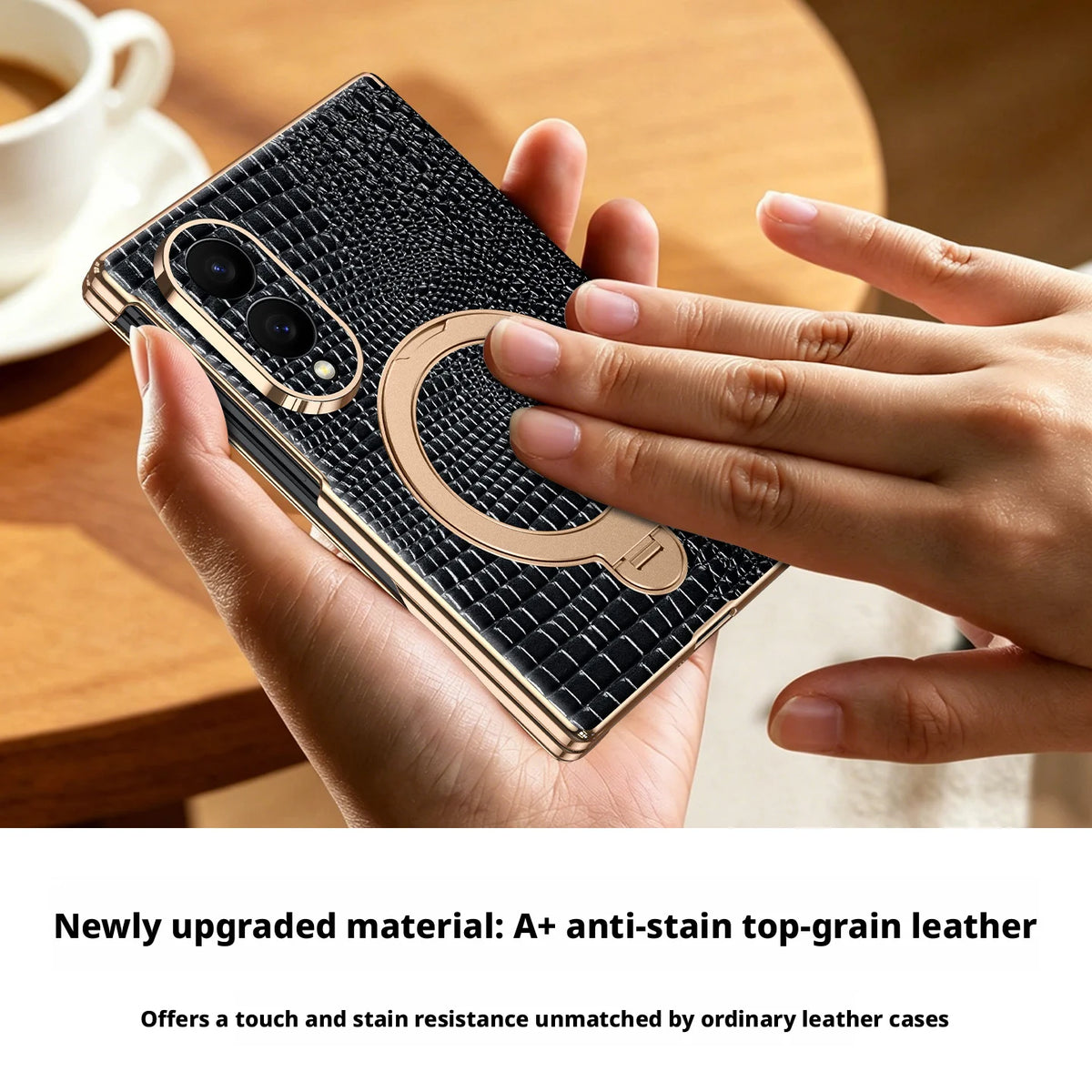 Étui Samsung Galaxy Z Fold motif crocodile – CLEVI Paris