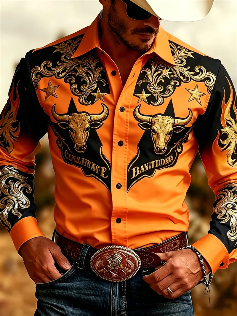 Chemise Homme Satinée Imprimée à Manches Longues – CLEVI Paris