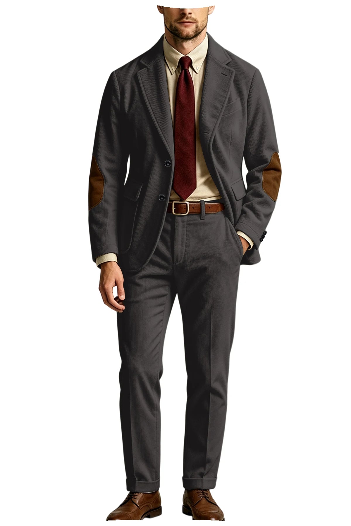 Costume homme 2 pièces en velours côtelé – CLEVI Paris