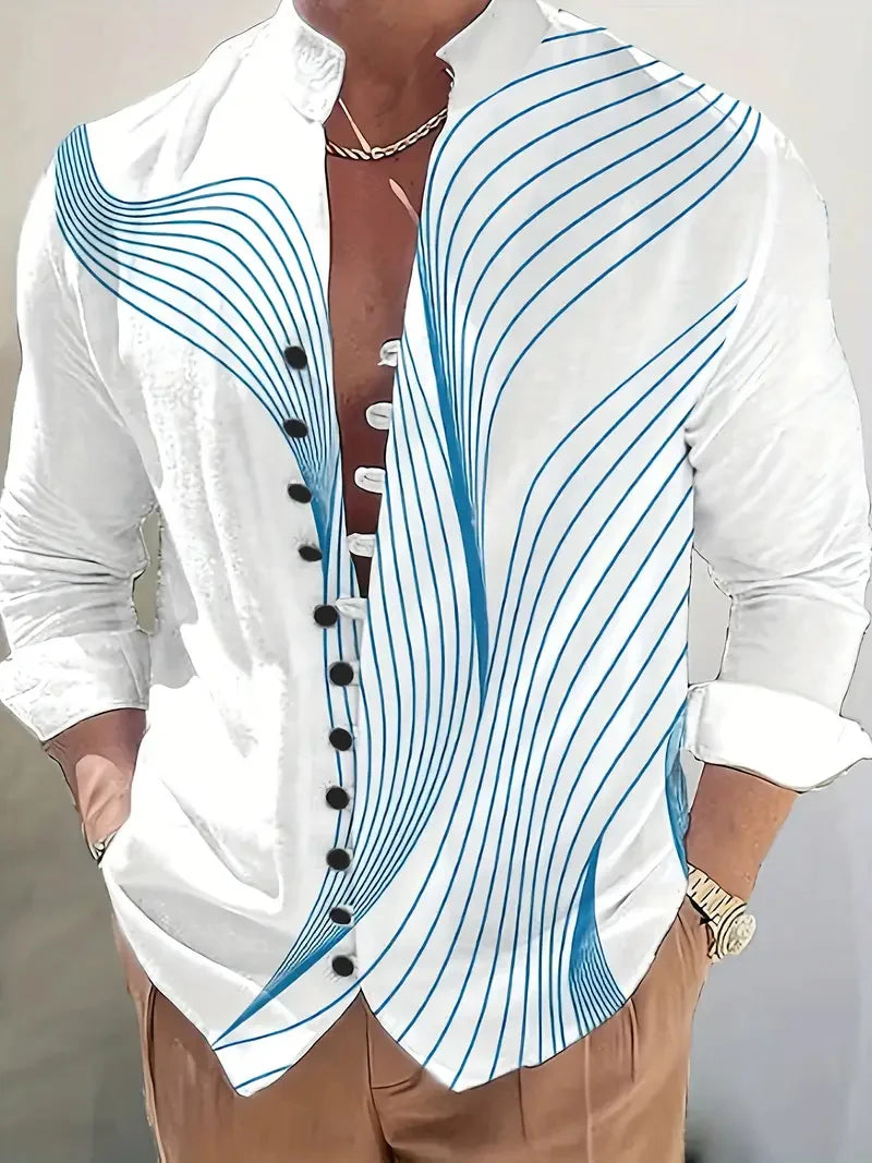 Chemise Homme Imprimé Perroquet 3D – CLEVI Paris
