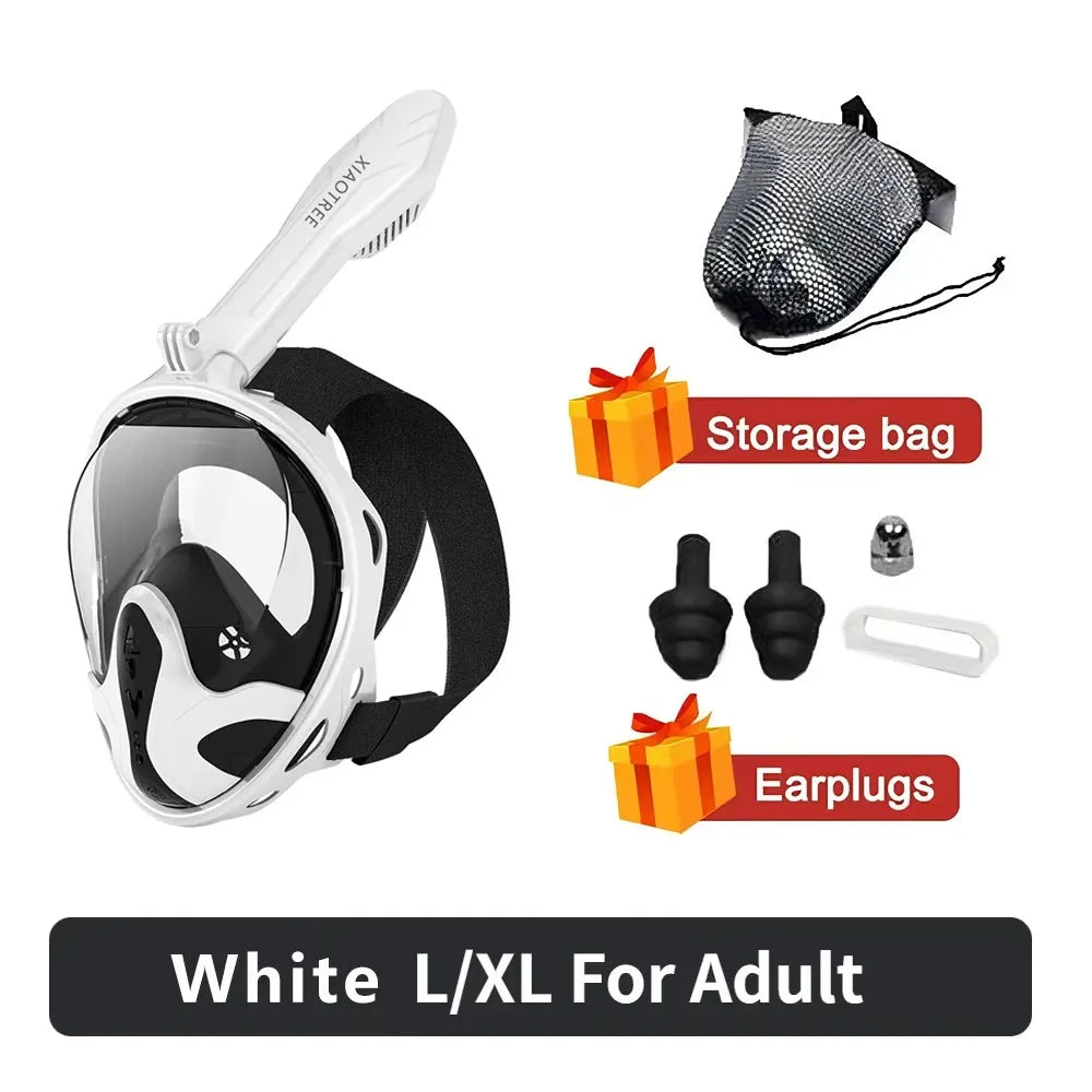 Masque de Plongée Plein Visage Anti-Buée – Snorkeling Adulte & Enfant