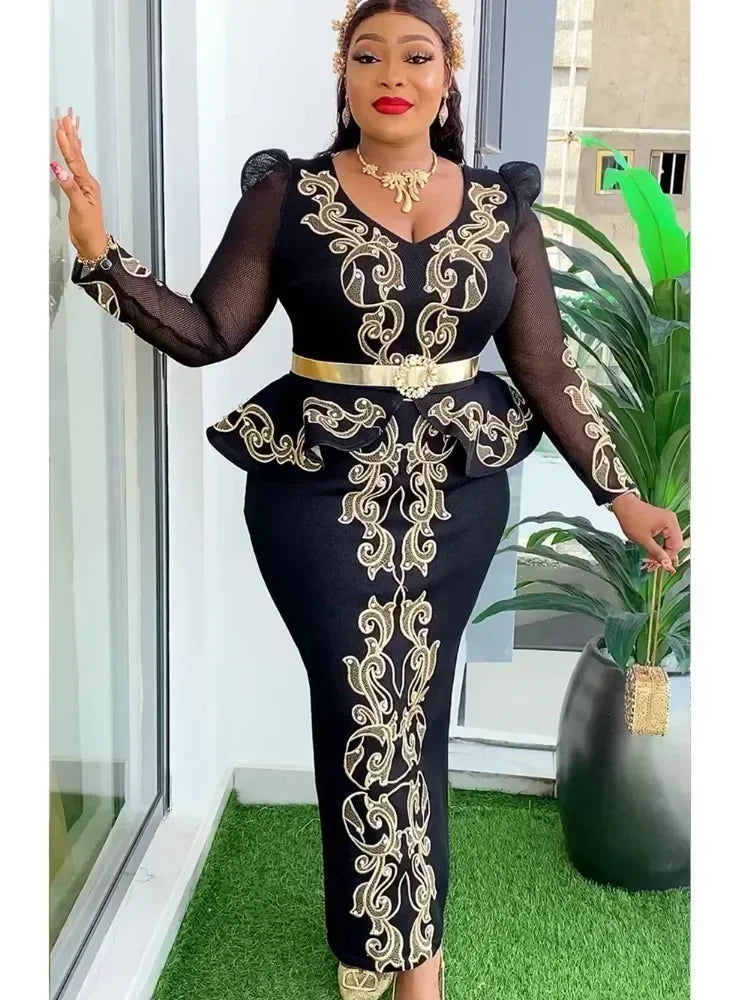 Robe longue africaine de cérémonie – CLEVI Paris