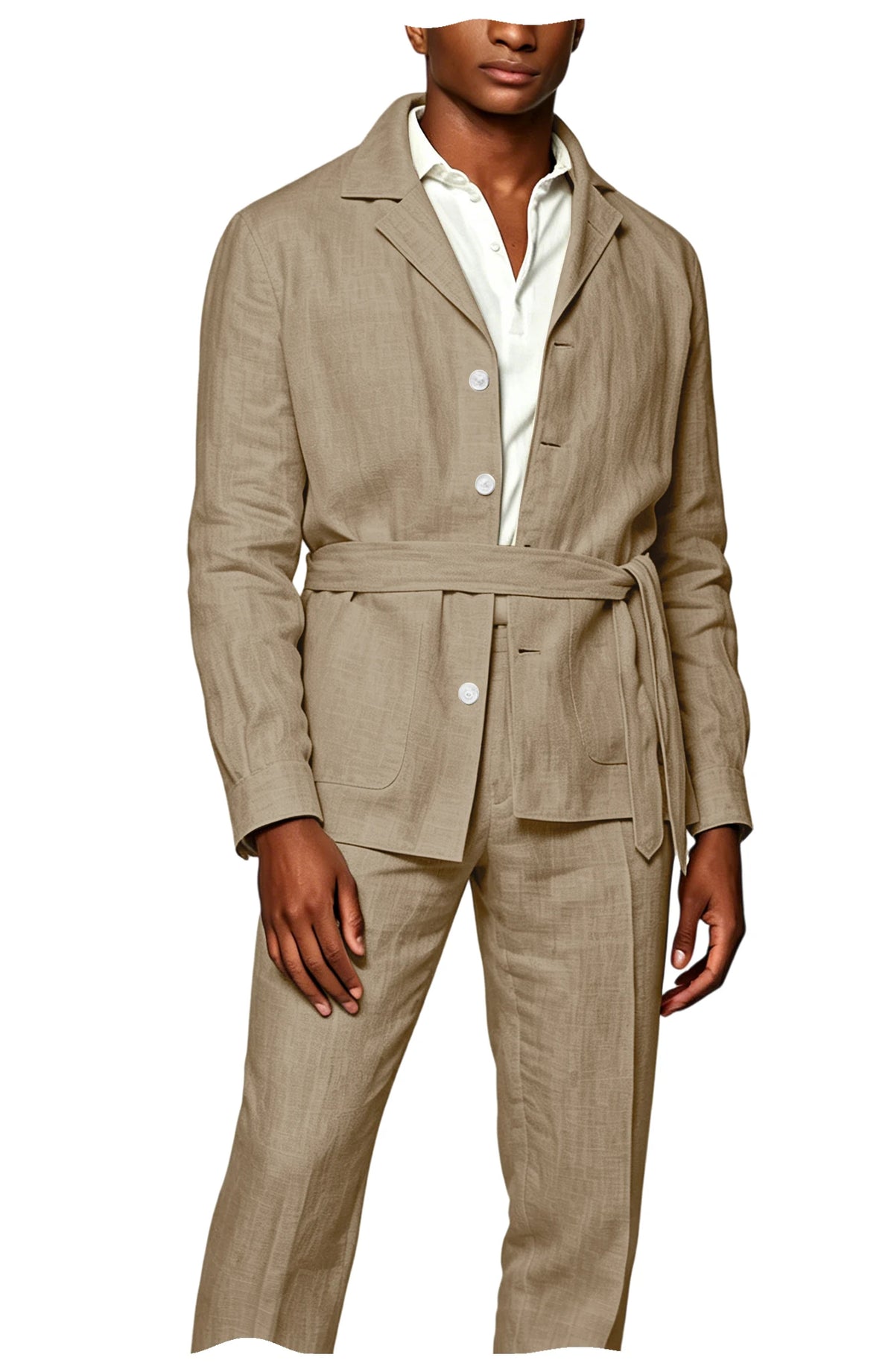 Costume lin-coton homme 2 pièces – CLEVI Paris
