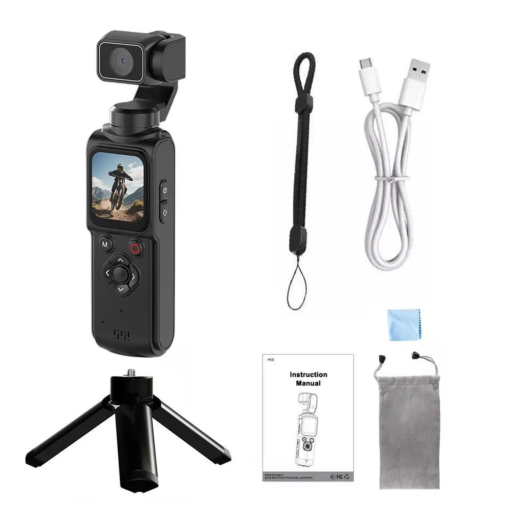 Caméra Vlog 4K WiFi ANSVICAM – Rotation 330°, Suivi Facial, Écran Tactile 1,72" – CLEVI Paris