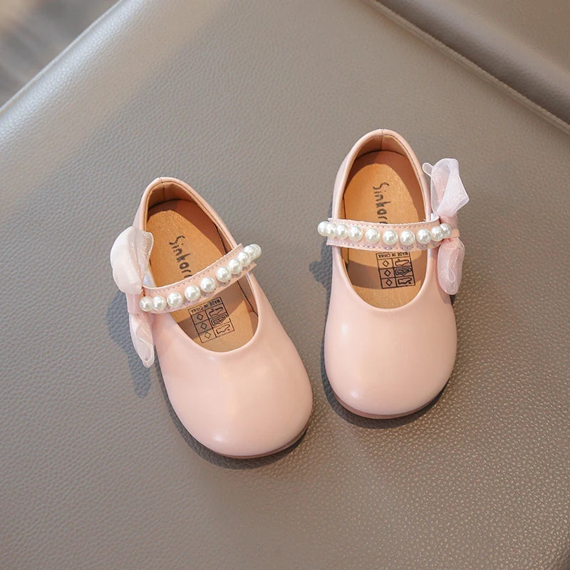 Chaussures fille à perles et nœud – CLEVI Paris