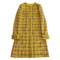 Manteau ou jupe femme à carreaux jaunes – CLEVI Paris