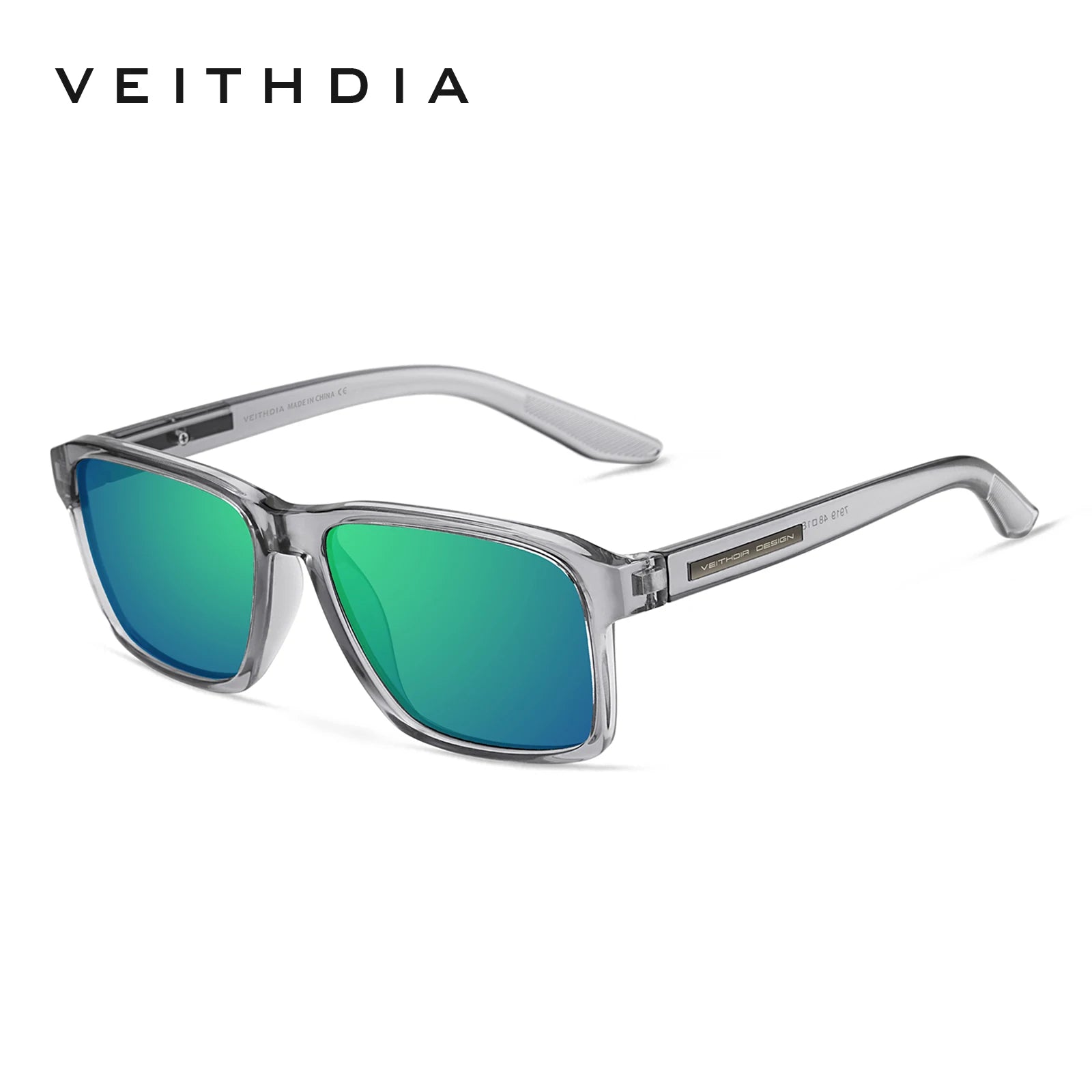 Lunettes de Soleil Polarisées Carrées TR-90 – Verres TAC Photochromiques Miroir Anti-Reflets UV400 Sport – CLEVI Paris