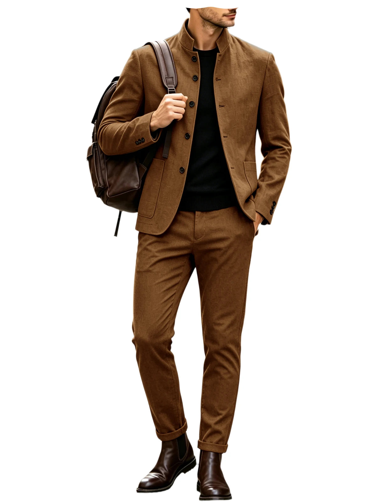 Costume homme 2 pièces col montant – CLEVI Paris