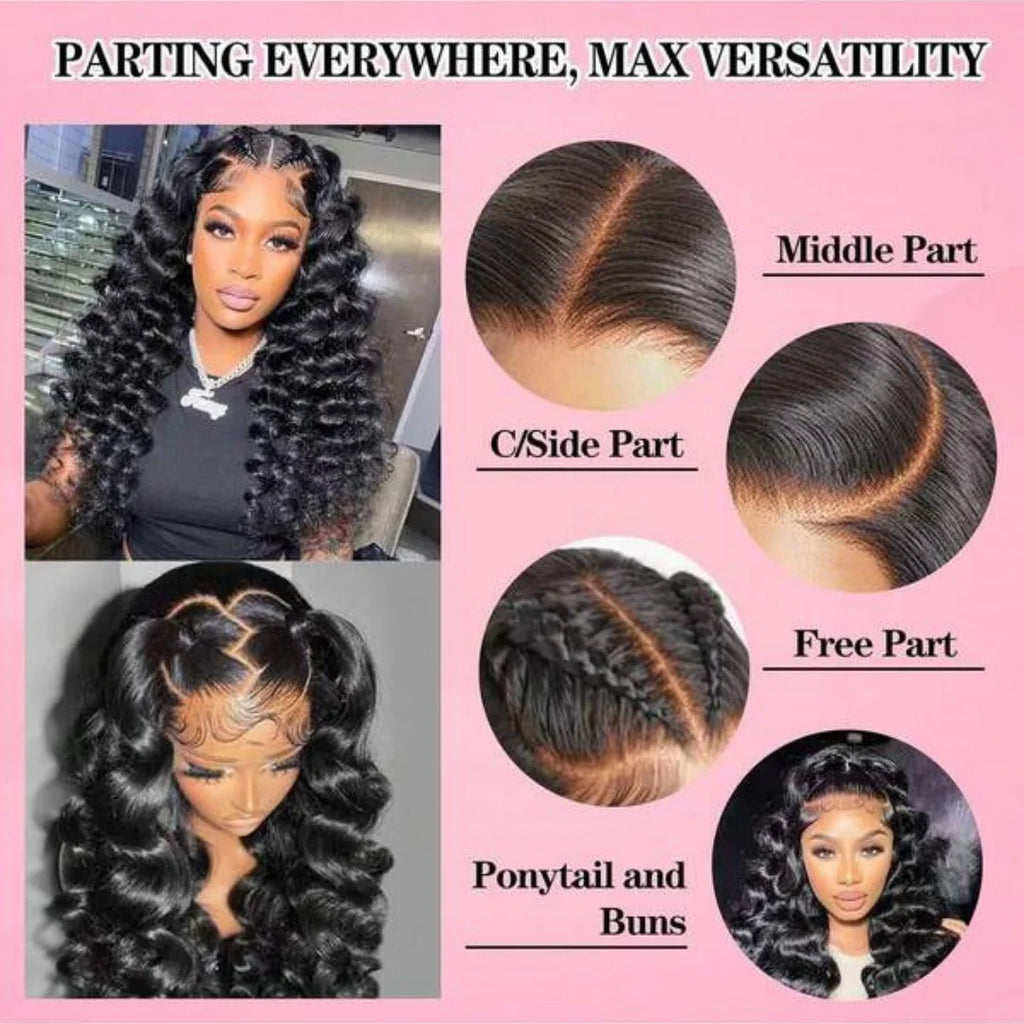 Perruque Lace Front HD Deep Wave Cheveux Humains – CLEVI Paris