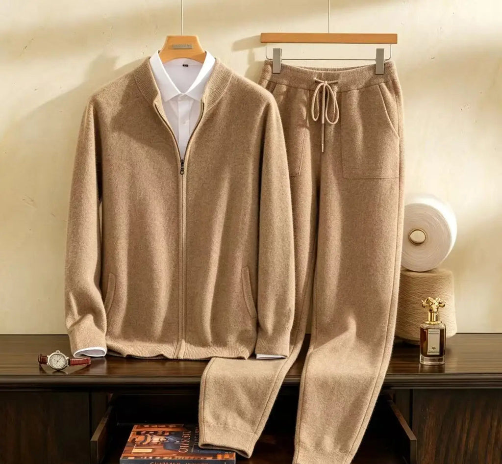 Ensemble homme en cachemire zippé – CLEVI Paris