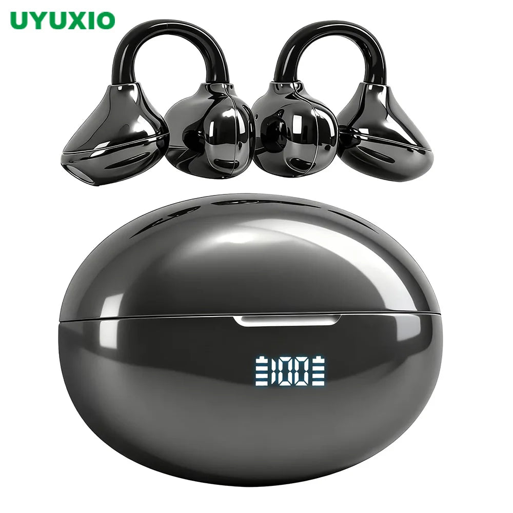 Écouteurs Open-Ear UYUXIO Bluetooth 5.4 Clip 72h Sport – CLEVI Paris