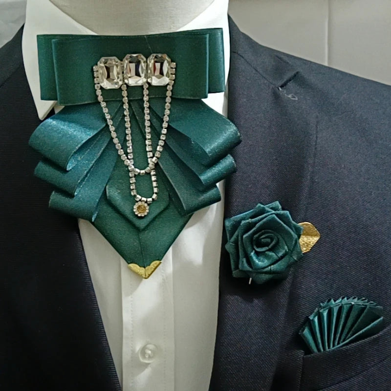 Ensemble nœud papillon 3 pièces, broche et fleurs – CLEVI Paris
